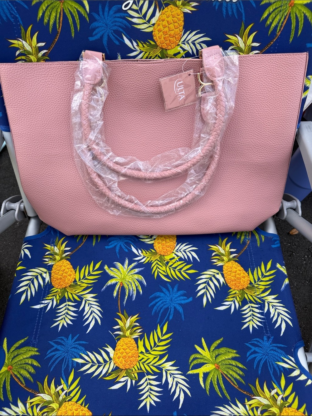 Ulta Beauty Blush Pink Pebbled Tote